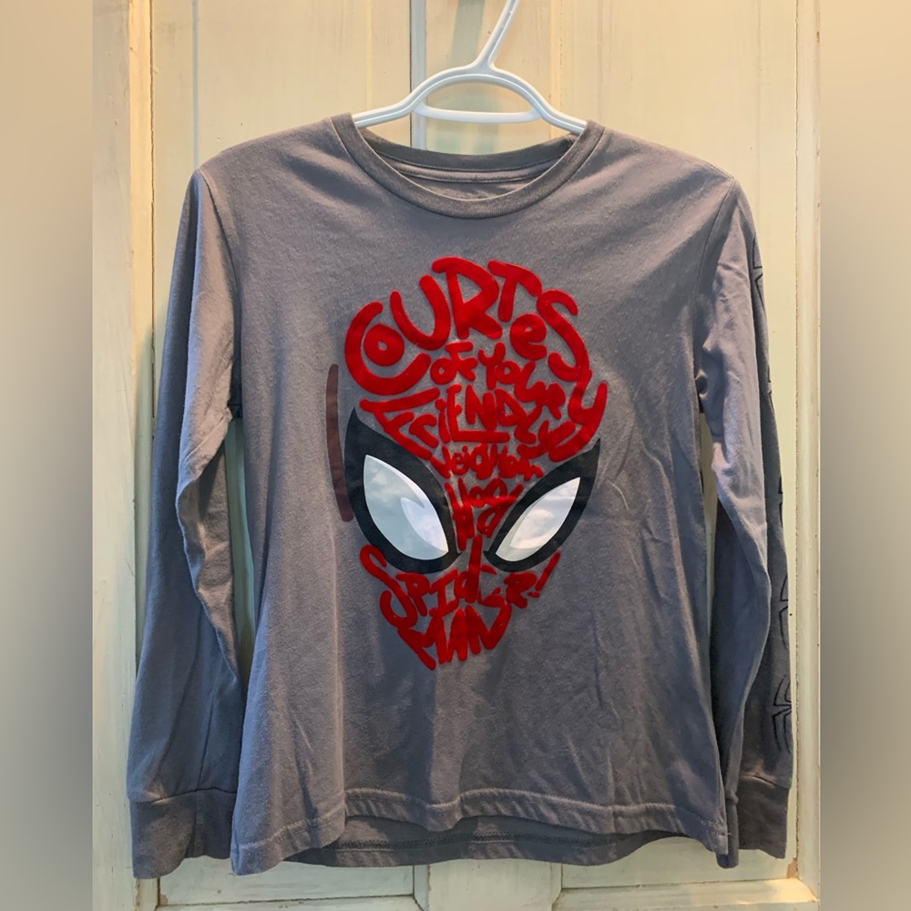 Gray Spider-Man Long-Sleeve T-Shirt
